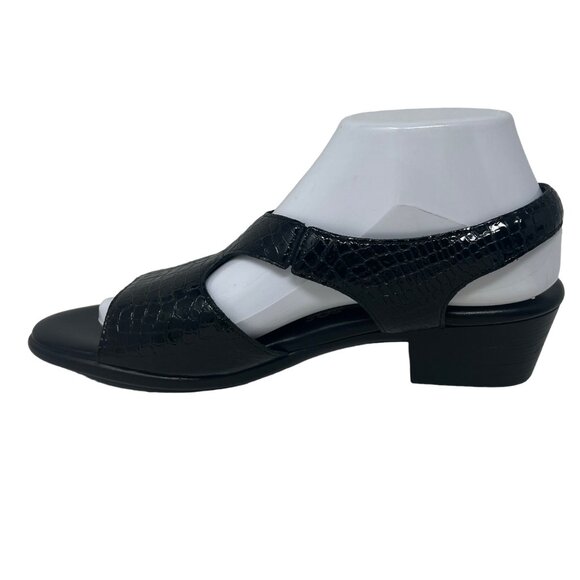 SAS Tripad Comfort Suntimer‎ Black Croc Leather Open-Toe Sandals 9.5 S (AAA) - Picture 5 of 9